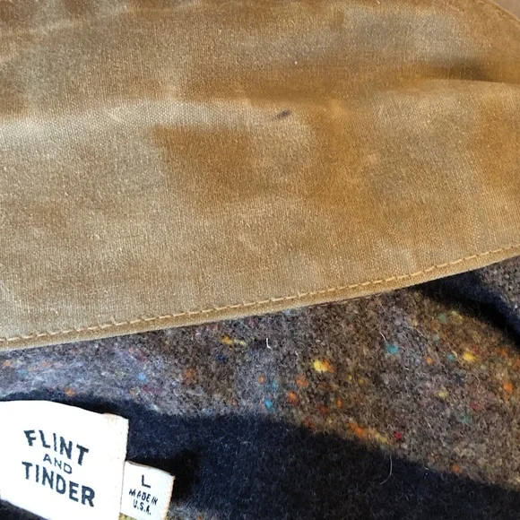 Flint and Tinder Wool Lined Waxed Trucker Jacket - Picture 11 of 12